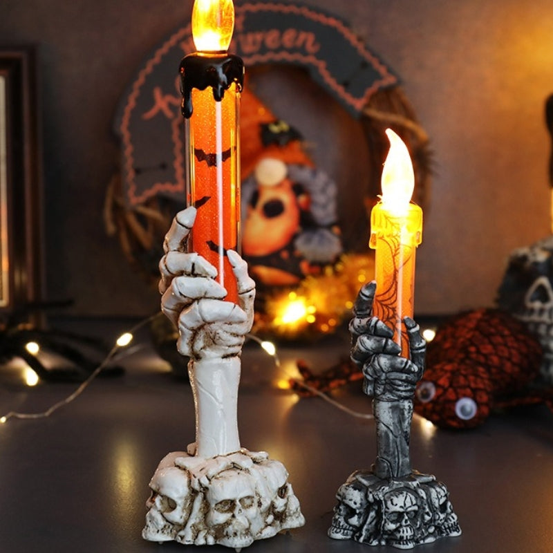 Halloween Skeleton Hand Candle Lamp