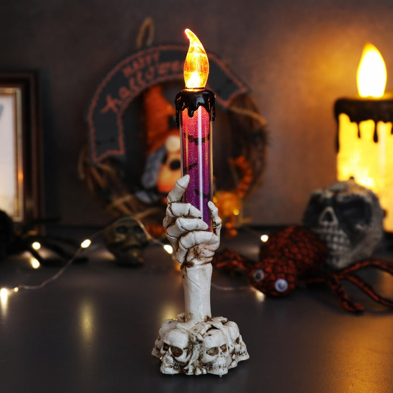 Halloween Skeleton Hand Candle Lamp