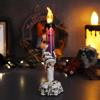 Halloween Skeleton Hand Candle Lamp